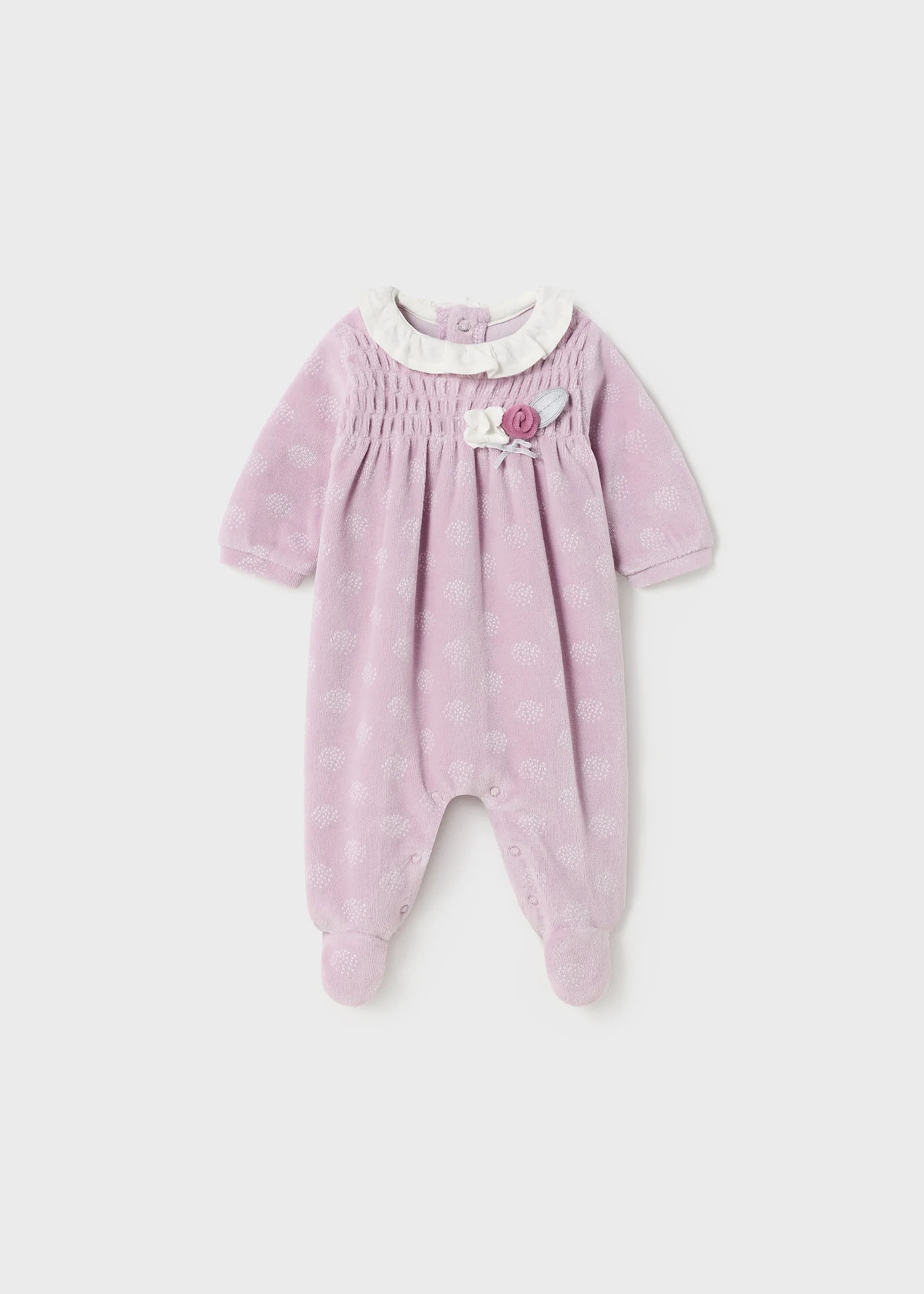 Mayoral Velour Onesie Style 2739 - Ptl Violet